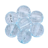 Faceted Plastic Beads 8mm Transparent Light Aqua 50g