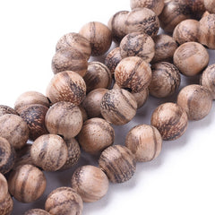 Wood Round Beads 8mm Rosy Brown 15-16"Strand