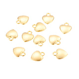 Heart Metal Charm 12x10mm Gold 5/pk