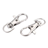 1 1/2" Nickel Key Ring Swivel Clip 10/pk