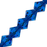 Preciosa Bicone 6mm Capri Blue 5" Strand