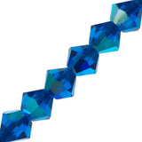 Preciosa Bicone 3mm Capri Blue AB 5" Strand