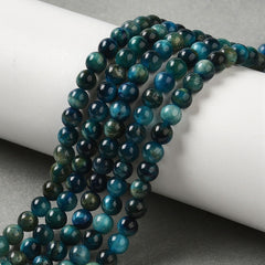 Tiger Eye Blue Beads 4mm Round (Natural/Dyed) 15-16" Strand