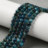 Tiger Eye Blue Beads 4mm Round (Natural/Dyed) 15-16" Strand