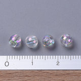 Round Plastic Beads 5mm Transparent Crystal AB 25g