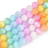 Selenite Pastel Mixed Beads 8.5mm Round Grade AB (Natural/Dyed) 15-16" Strand