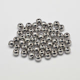 Round Metal Bead 3mm Platinum Plated 50/pk