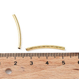 Metal Curved Tube Beads 25mm Gold 40/pk