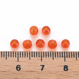 Faceted Plastic Beads 4mm Transparent Orange 25g