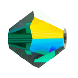 Preciosa Bicone 6mm Emerald AB Each