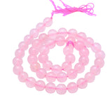 Madagascar Rose Quartz Beads (Natural) 8mm Round Grade AA 15-16" Strand