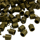 End Caps (6mm Hole) Antique Brass 10/pk
