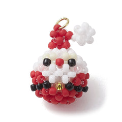 Beaded Santa Claus Pendant 20x14mm 1/pk