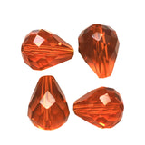 K9 Glass Teardrop Beads 12x10mm Red Topaz 10/pk