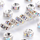 Rhinestone Spacers 5mm Silver / Crystal AB 100/pk