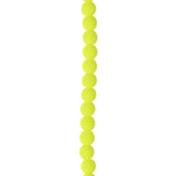 Czech Glass Beads 4mm Round Velvet Neon Yellow 46/Strand
