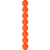 Czech Glass Beads 6mm Round Velvet Neon Orange 30/Strand