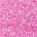 10/0 Czech Seed Beads #1398V Silver Lined Rose 22g