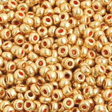 8/0 Czech Seed Beads #139 Metallic Gold Terra 22g
