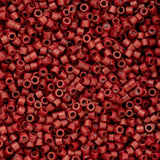 11/0 Cylin Beads #1038 Dark Red Maroon Metallic Matte 25g Bag
