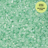 11/0 Cylin Beads #1125 Glow In Dark AB Green 25g Bag