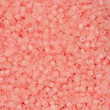 11/0 Cylin Beads #1195 Matte Macaron AB Light Coral 25g Bag
