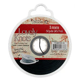 Lovely Knots Knotting Cord 1mm Black 50yds