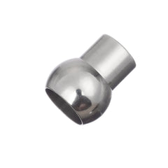 Magnetic Tube Clasp 17x10mm Nickel (6mm Hole) 1/pk