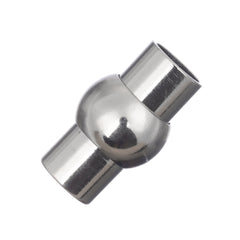 Magnetic Tube Clasp 17x10mm Nickel (6mm Hole) 1/pk