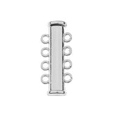 Silver 4 Strand Slide Clasp 1/pk