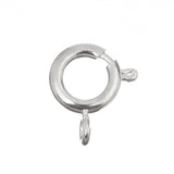 9mm Spring Ring Clasp Silver 10/pk