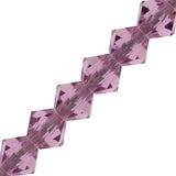 Preciosa Bicone 3mm Light Amethyst 5" Strand