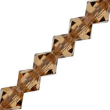 Preciosa Bicone 6mm Light Colorado Topaz 5" Strand