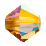 Preciosa Bicone 6mm Light Colorado Topaz Each