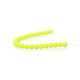 Czech Glass Beads 8mm Round Velvet Neon Yellow 23/Strand