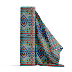 Cotton Fabric Medicine Blessing Turquoise - Half Yard