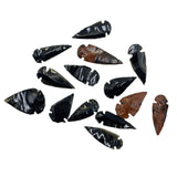 Obsidian Black Arrowheads - Each