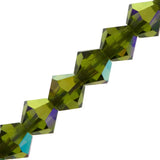 Preciosa Bicone 3mm Olivine AB 5" Strand