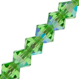 Preciosa Bicone 3mm Peridot AB 5" Strand