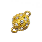Magnetic Rhinestone Clasp 10mm Gold 1/pk