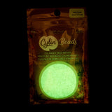 11/0 Cylin Beads #1114 Glow In Dark AB White / Green 25g Bag