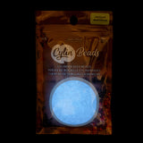 11/0 Cylin Beads #1136 Glow In Dark White / Sky Blue 25g Bag