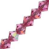 Preciosa Bicone 3mm Rose AB 5" Strand