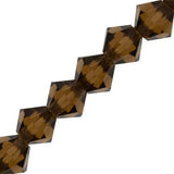 Preciosa Bicone 6mm Smoke Topaz 5" Strand