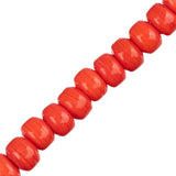 Glass Crow Beads 4x6mm Red 50/Strand
