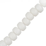 Glass Crow Beads 4x6mm White 50/Strand