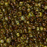 6/0 Toho Seed Beads #Y315 Tr Lime Green Picasso 8-9g Vial