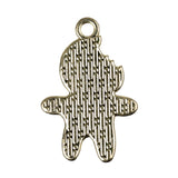 Gingerbread Man Enamel Pendant 24x16mm 5/pk