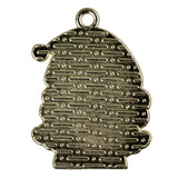 Santa Claus Enamel Pendant 26x20mm 5/pk