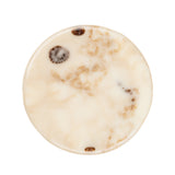 Resin Cabochons, Round 18mm Matte Marble Cream 10/pk